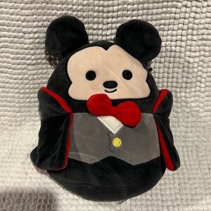 Squishmallows Black and Red Vampire Mouse Plush